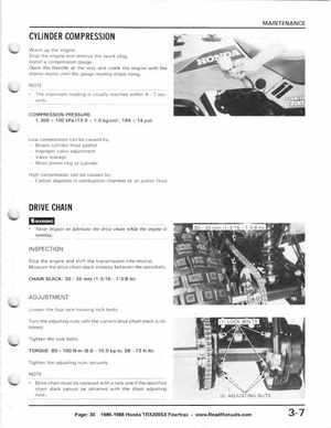 1986-1988 Honda TRX 200SX Fourtrax Service Manual, Page 30