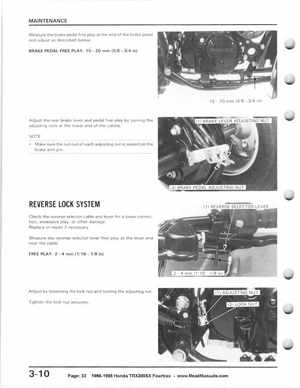 1986-1988 Honda TRX 200SX Fourtrax Service Manual, Page 33