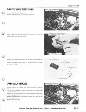 1986-1988 Honda TRX 200SX Fourtrax Service Manual, Page 42