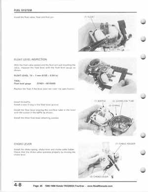 1986-1988 Honda TRX 200SX Fourtrax Service Manual, Page 45