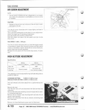 1986-1988 Honda TRX 200SX Fourtrax Service Manual, Page 47