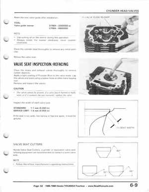 1986-1988 Honda TRX 200SX Fourtrax Service Manual, Page 62