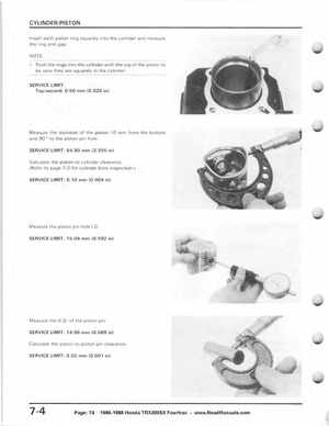 1986-1988 Honda TRX 200SX Fourtrax Service Manual, Page 74