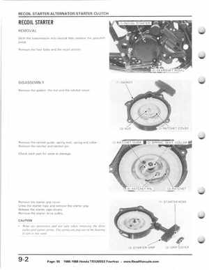 1986-1988 Honda TRX 200SX Fourtrax Service Manual, Page 95
