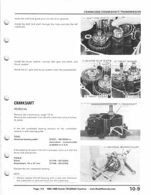 1986-1988 Honda TRX 200SX Fourtrax Service Manual, Page 114
