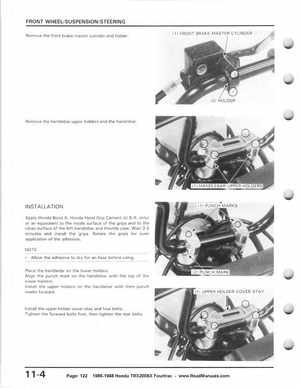 1986-1988 Honda TRX 200SX Fourtrax Service Manual, Page 122