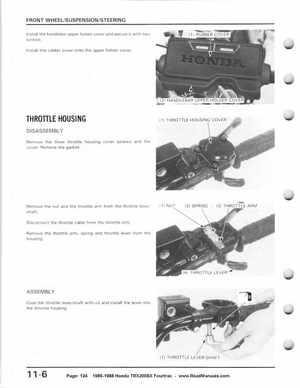 1986-1988 Honda TRX 200SX Fourtrax Service Manual, Page 124