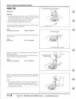 1986-1988 Honda TRX 200SX Fourtrax Service Manual, Page 126