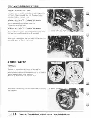 1986-1988 Honda TRX 200SX Fourtrax Service Manual, Page 130
