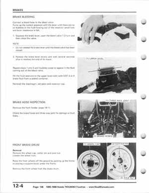 1986-1988 Honda TRX 200SX Fourtrax Service Manual, Page 146