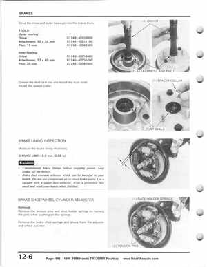 1986-1988 Honda TRX 200SX Fourtrax Service Manual, Page 148