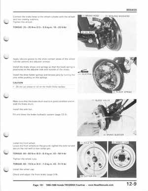 1986-1988 Honda TRX 200SX Fourtrax Service Manual, Page 151