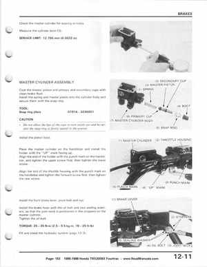 1986-1988 Honda TRX 200SX Fourtrax Service Manual, Page 153