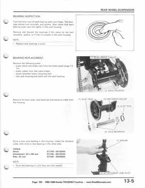 1986-1988 Honda TRX 200SX Fourtrax Service Manual, Page 165