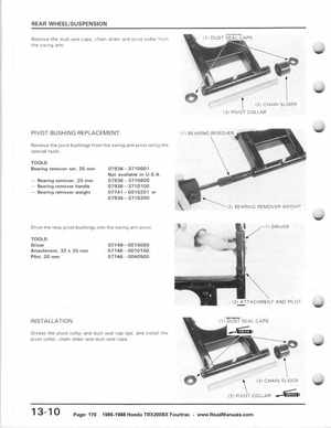 1986-1988 Honda TRX 200SX Fourtrax Service Manual, Page 170