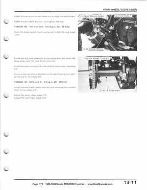 1986-1988 Honda TRX 200SX Fourtrax Service Manual, Page 171