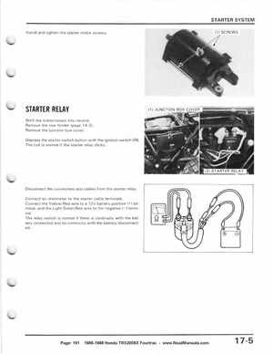 1986-1988 Honda TRX 200SX Fourtrax Service Manual, Page 191