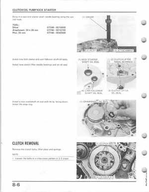 1987 Honda Fourtrax TRX 250X Service Manual, Page 93
