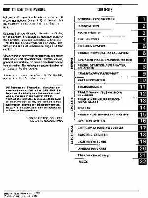 1989 Honda FL400R Pilot Service Manual, Page 3
