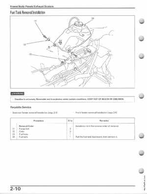 1993-2000 Honda TRX300EX Service Manual, Page 40