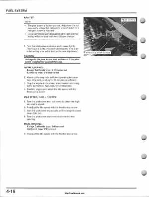 1995-2000 Honda FourTrax 300 300FW TRX300 TRX300FW TRX service manual., Page 65