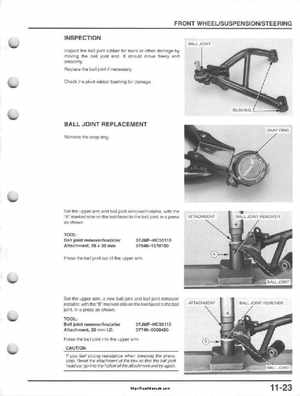 1995-2000 Honda FourTrax 300 300FW TRX300 TRX300FW TRX service manual., Page 194