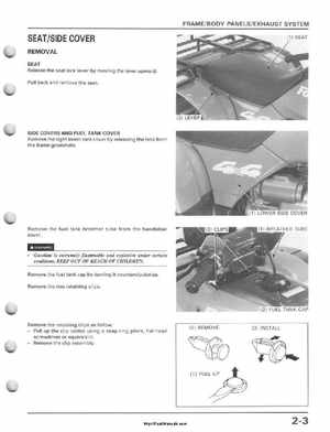 1995-2003 Honda Foreman TRX400FW TRX400 TRX 400 400FW Service Manual, Page 33