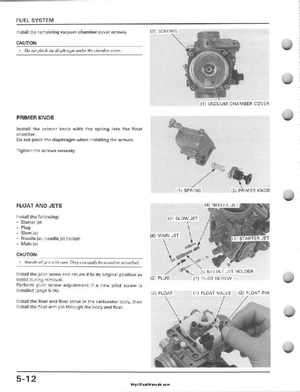 1995-2003 Honda Foreman TRX400FW TRX400 TRX 400 400FW Service Manual, Page 92