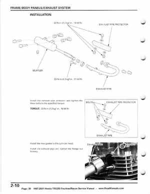 1997-2001 Honda TRX250 Fourtrax Recon Service Manual, Page 39