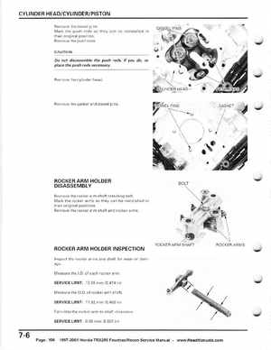 1997-2001 Honda TRX250 Fourtrax Recon Service Manual, Page 108