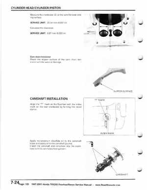 1997-2001 Honda TRX250 Fourtrax Recon Service Manual, Page 126