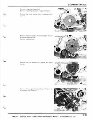 1997-2001 Honda TRX250 Fourtrax Recon Service Manual, Page 153