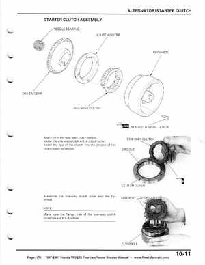 1997-2001 Honda TRX250 Fourtrax Recon Service Manual, Page 171