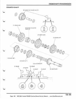 1997-2001 Honda TRX250 Fourtrax Recon Service Manual, Page 189