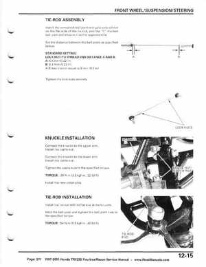 1997-2001 Honda TRX250 Fourtrax Recon Service Manual, Page 211