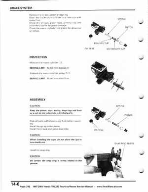 1997-2001 Honda TRX250 Fourtrax Recon Service Manual, Page 242