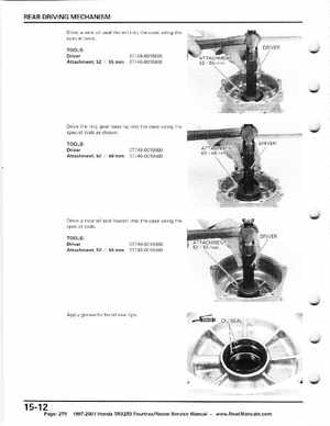 1997-2001 Honda TRX250 Fourtrax Recon Service Manual, Page 276
