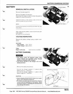 1997-2001 Honda TRX250 Fourtrax Recon Service Manual, Page 289