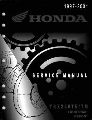 1997-2004 Honda Fourtrax Recon TRX250TE/TM Service Manual, Page 1