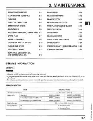 1998-2001 Honda Fourtrax Foreman TRX450S, TRX450ES Factory Service Manual, Page 56