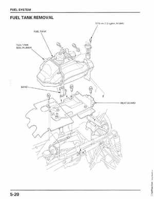 1998-2001 Honda Fourtrax Foreman TRX450S, TRX450ES Factory Service Manual, Page 109