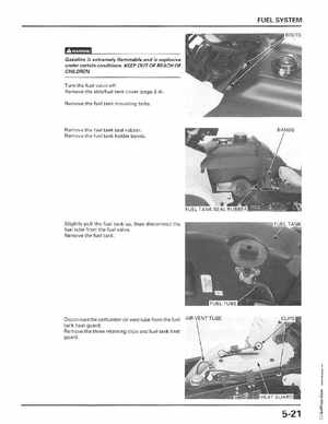 1998-2001 Honda Fourtrax Foreman TRX450S, TRX450ES Factory Service Manual, Page 110