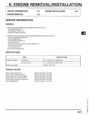1998-2001 Honda Fourtrax Foreman TRX450S, TRX450ES Factory Service Manual, Page 114