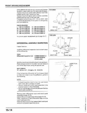 1998-2001 Honda Fourtrax Foreman TRX450S, TRX450ES Factory Service Manual, Page 300