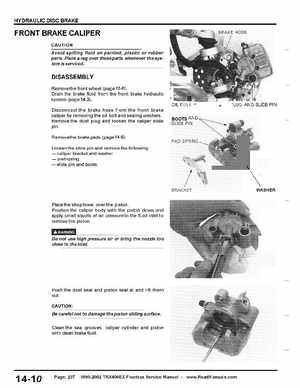 1999-2002 TRX400EX Fourtrax Service Manual, Page 207