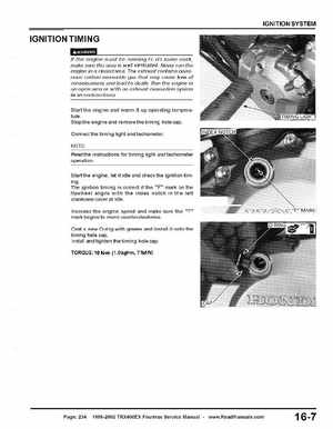 1999-2002 TRX400EX Fourtrax Service Manual, Page 234