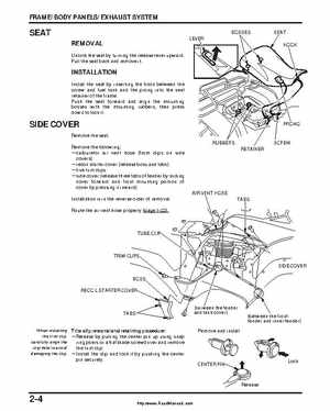 2000-2003 Honda TRX350 Rancher factory service manual, Page 40