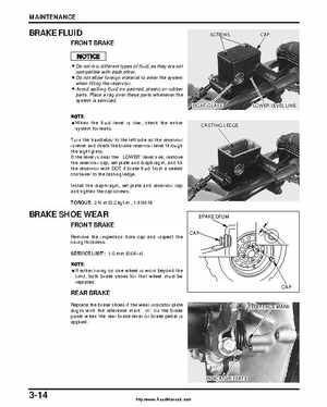 2000-2003 Honda TRX350 Rancher factory service manual, Page 62