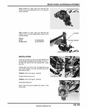 2000-2003 Honda TRX350 Rancher factory service manual, Page 199
