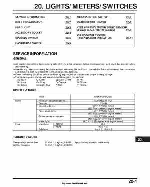 2000-2003 Honda TRX350 Rancher factory service manual, Page 313